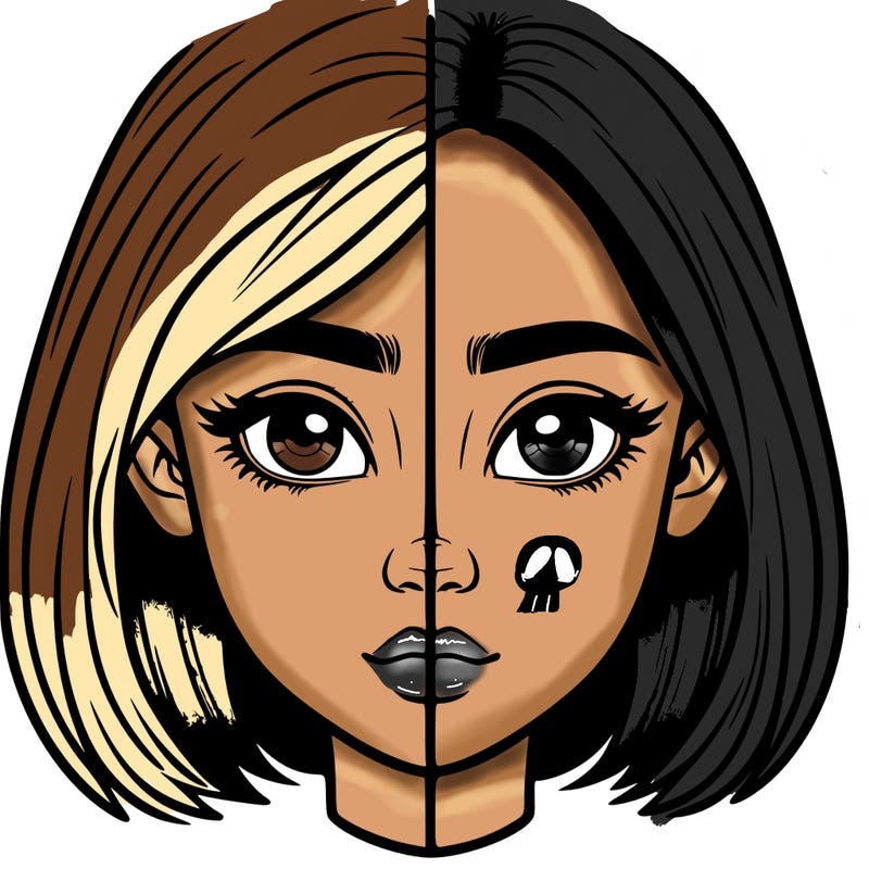 realistic girl split