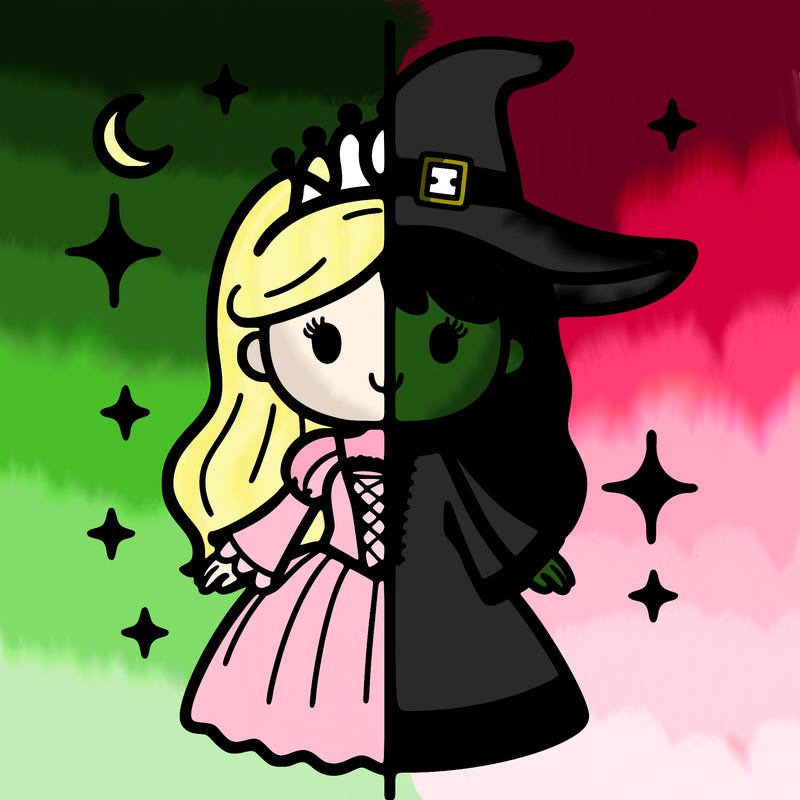 split princess and witch
