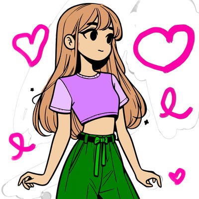 girl in a cute crop top