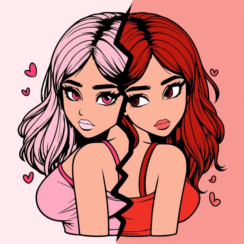 realistic girl split