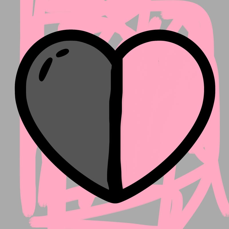 a blank heart