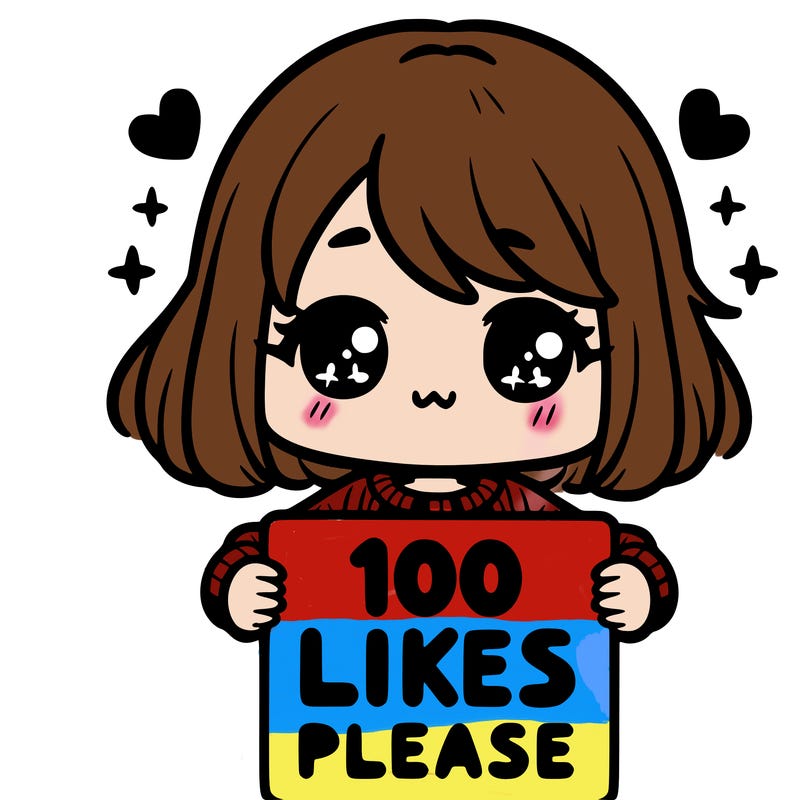 cute girl holding a sign saying 100 likes please