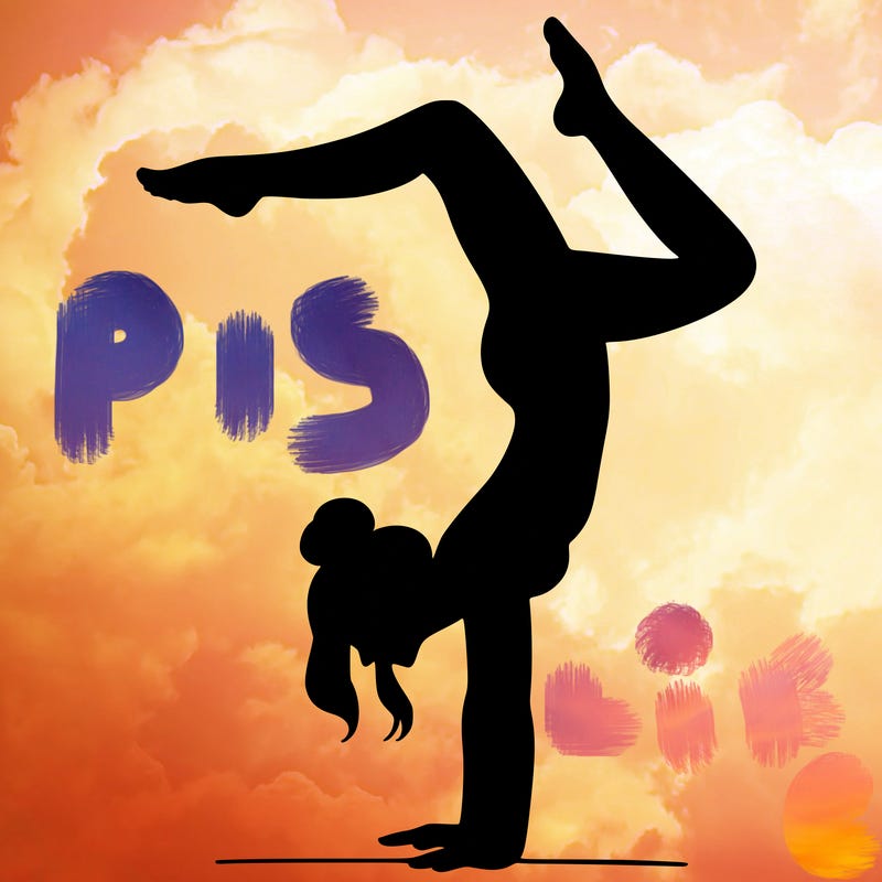 a woman doing a handstand