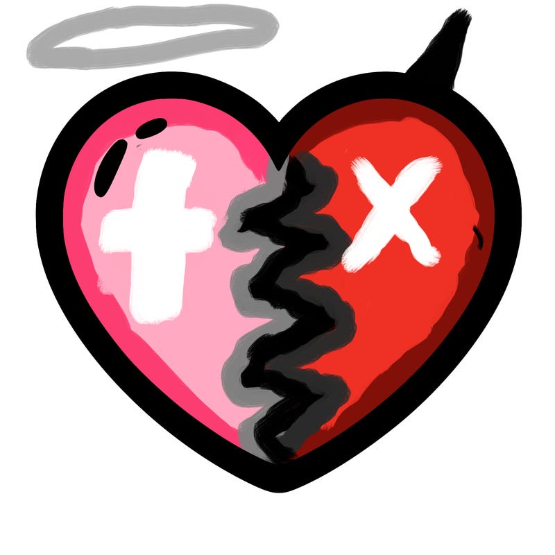 a blank heart