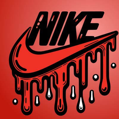 dripping nike logo