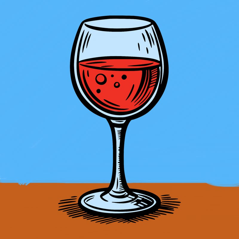 wine glass drawing