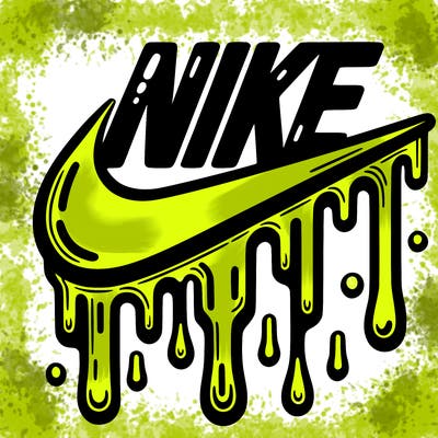 dripping nike logo