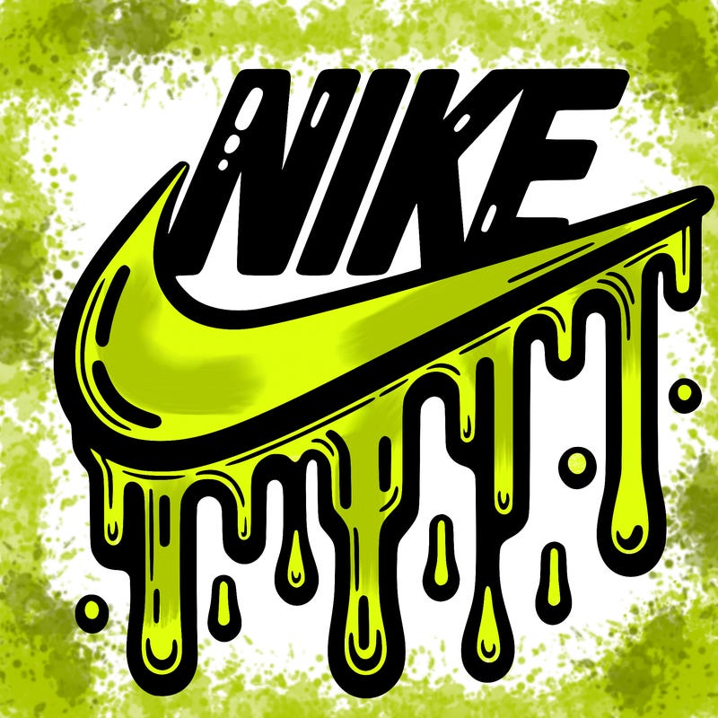 dripping nike logo