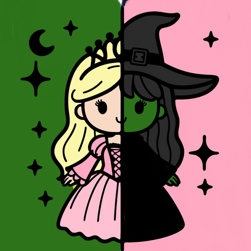 split princess and witch