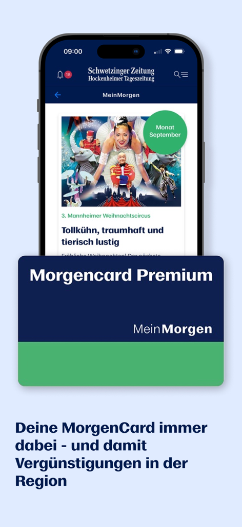 Digital Morgencard Premium inside the MM News app for local regional discounts