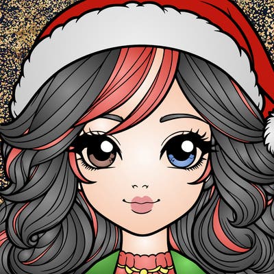 realistic christmas girl