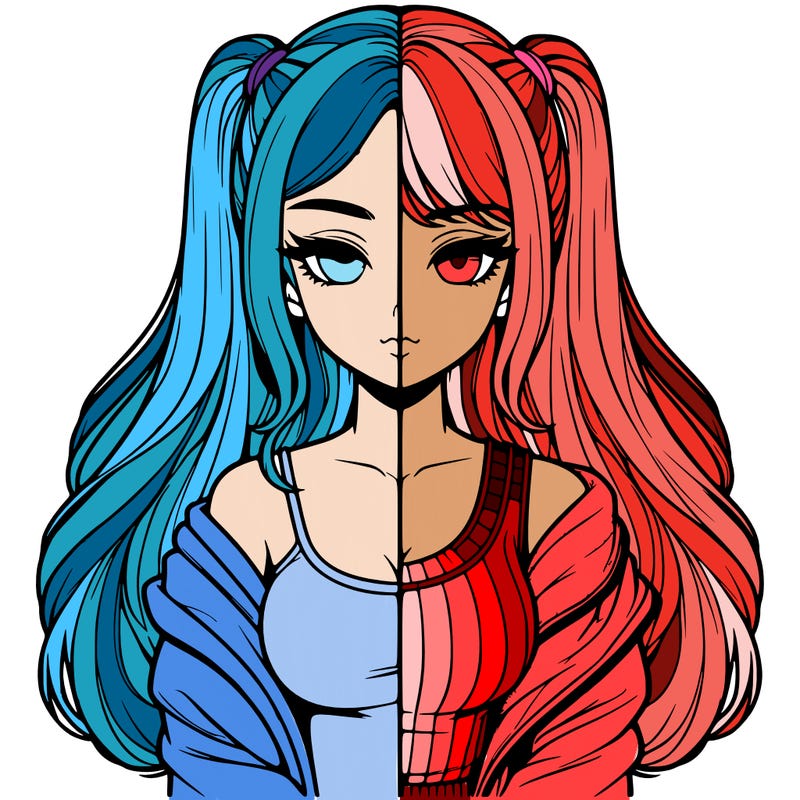 realistic girl split