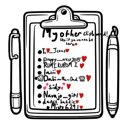 blank clip board with pen