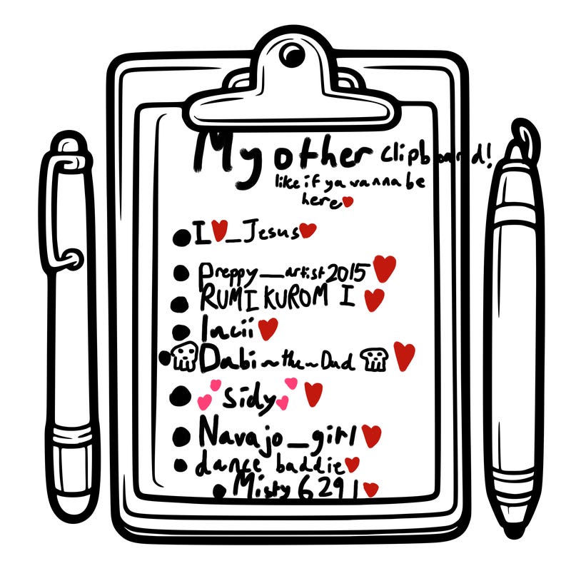 blank clip board with pen