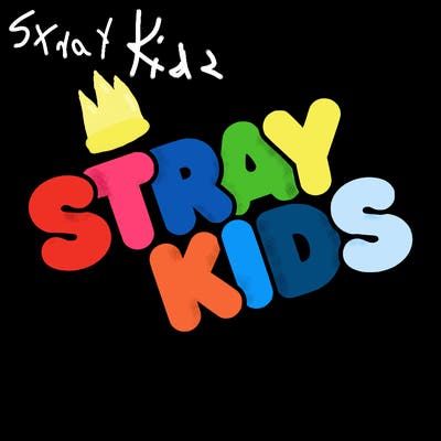 bubble letters saying stray kids