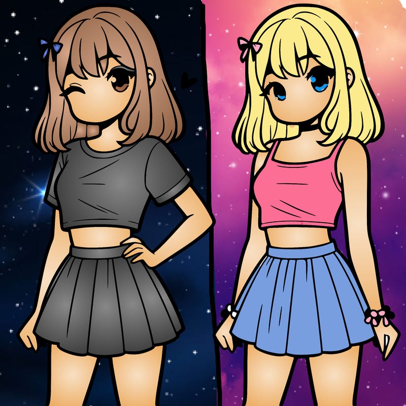 girl wearing crop top  and skirt