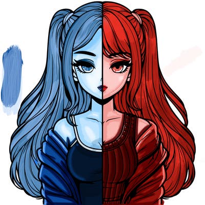 realistic girl split