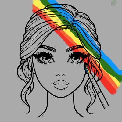 realistic person with makeup