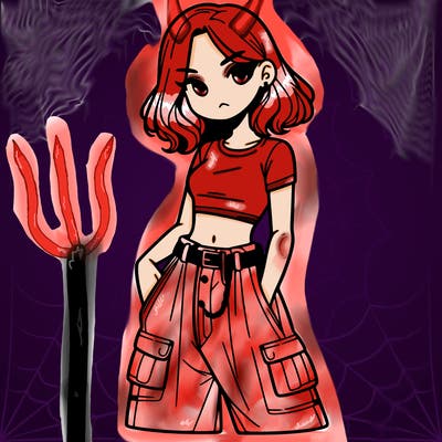 girl with crop top and baggy pants