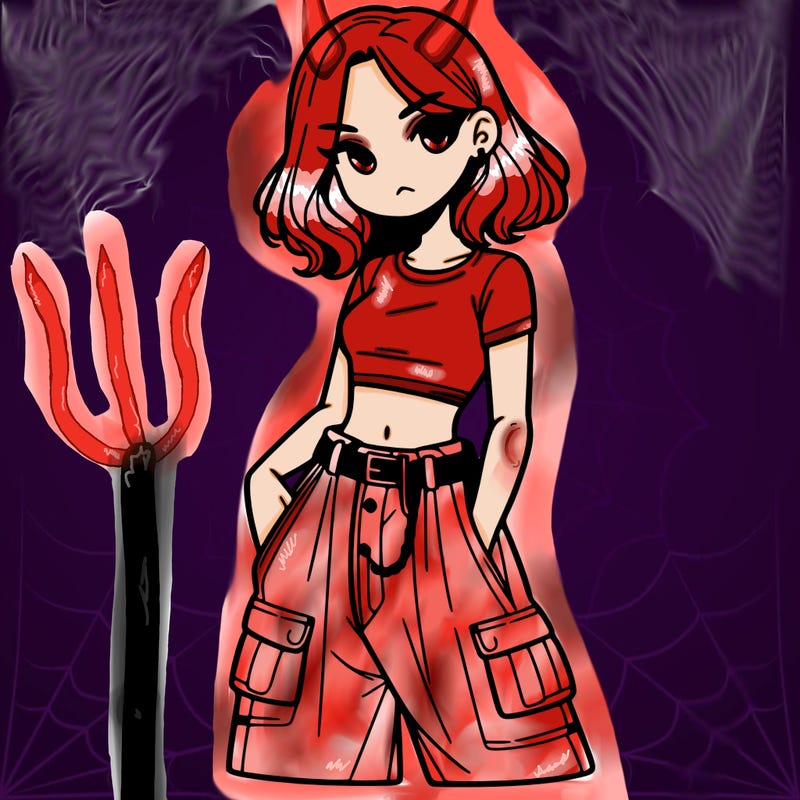 girl with crop top and baggy pants