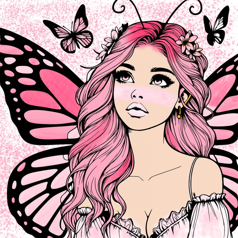 butterfly fairy realistic girl