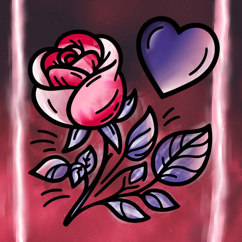 rose and heart