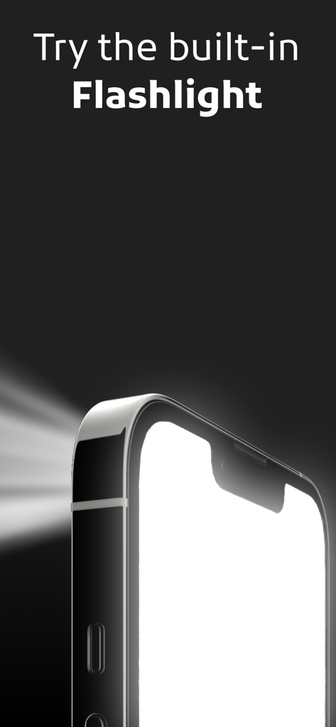 Digital Clock: Night Stand-by - Smartphone with built-in flashlight feature enabled in the Digital Clock app