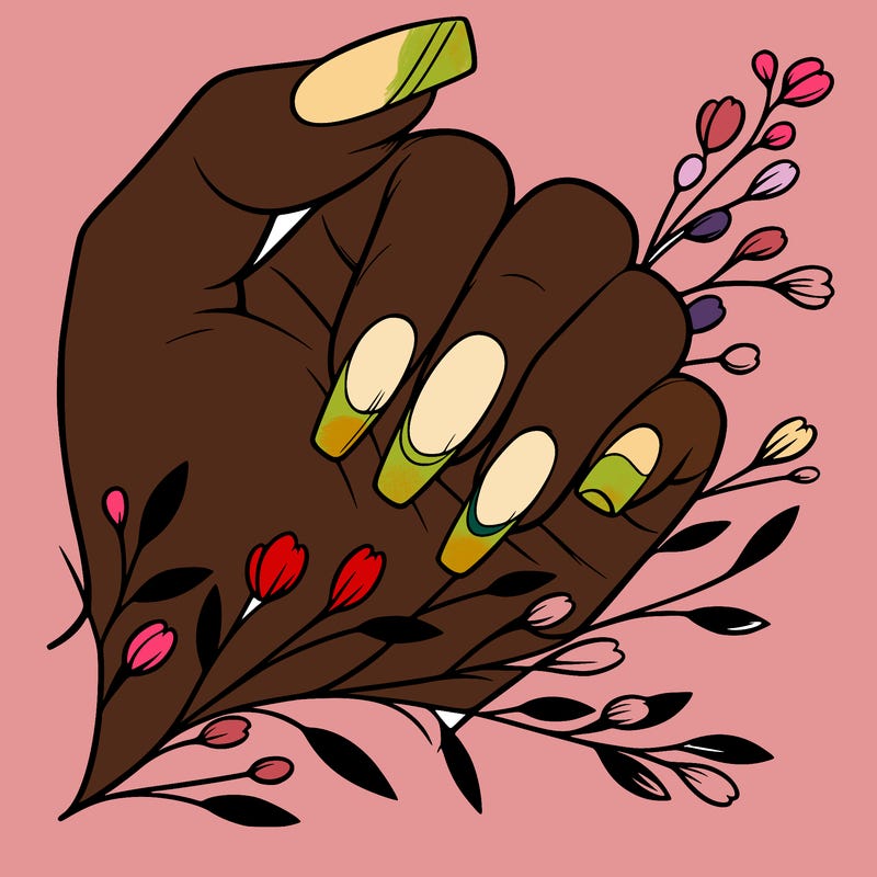 nails with french tip