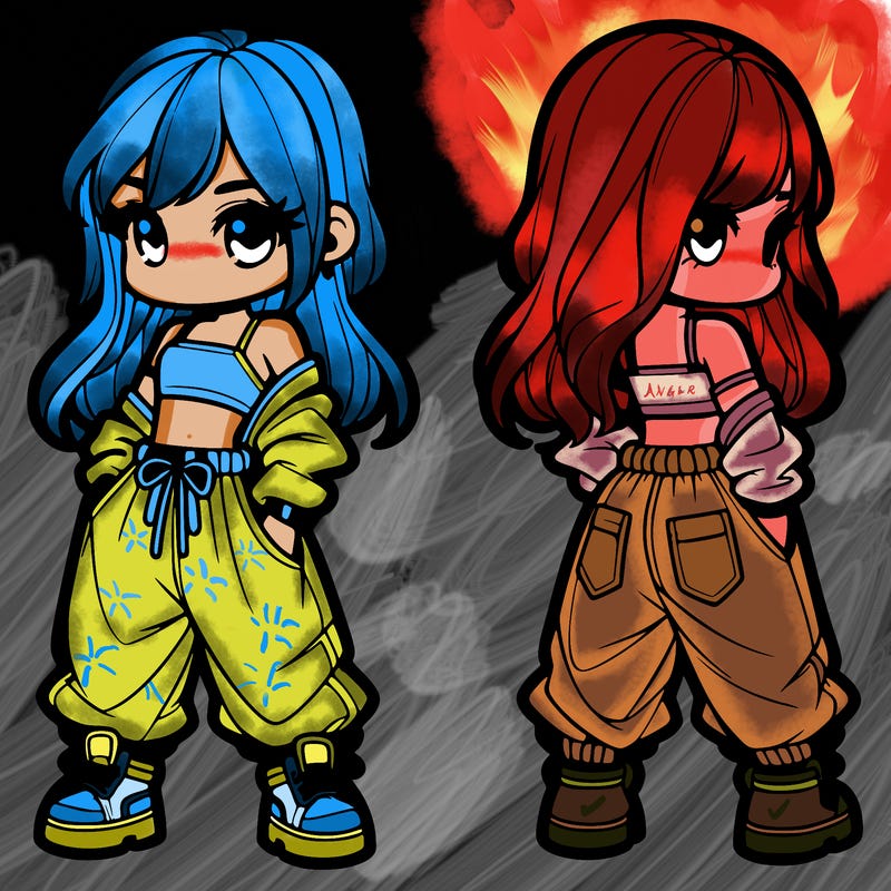 girl in crop top and baggy pants