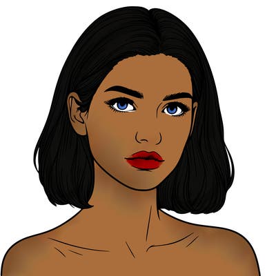 realistic portrait of woman