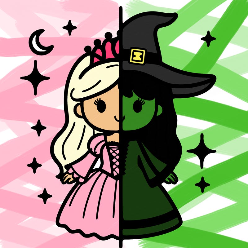split princess and witch