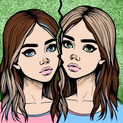 realistic girl split