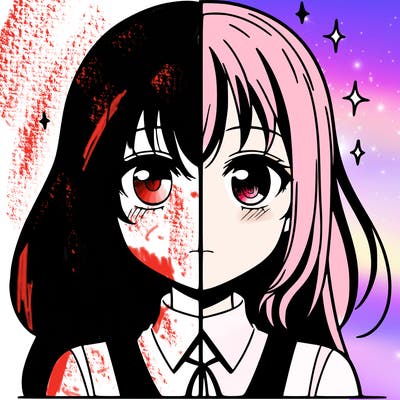manga girl split