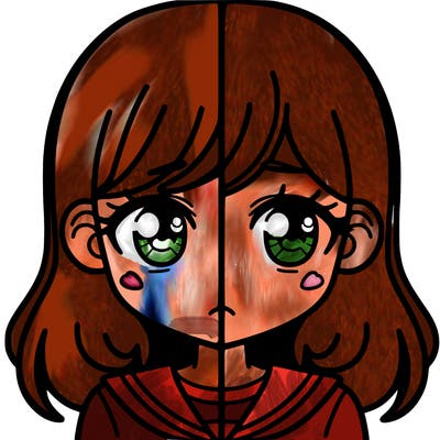 a split of a girl