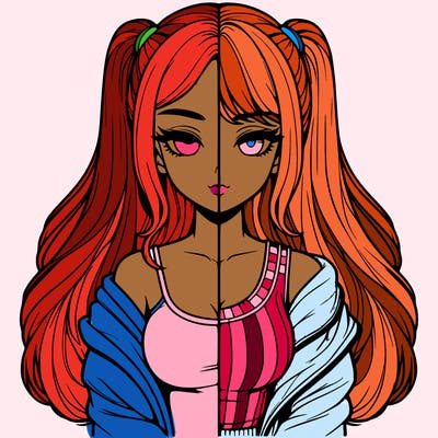 realistic girl split