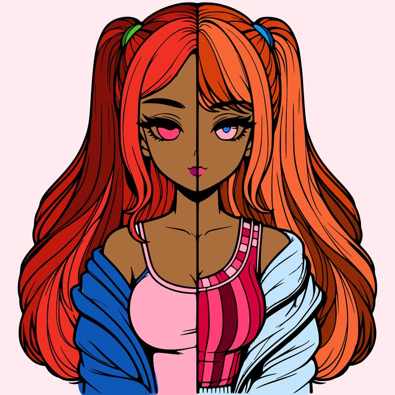 realistic girl split