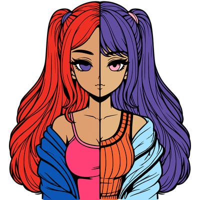 realistic girl split