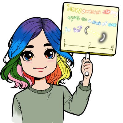 realistic girl holding up a sign