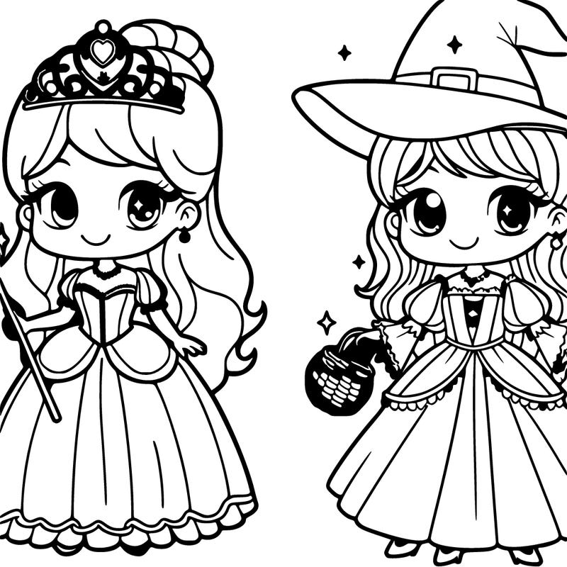 princess and withch realistic