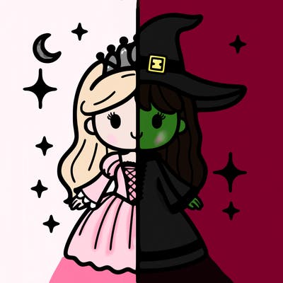 split princess and witch