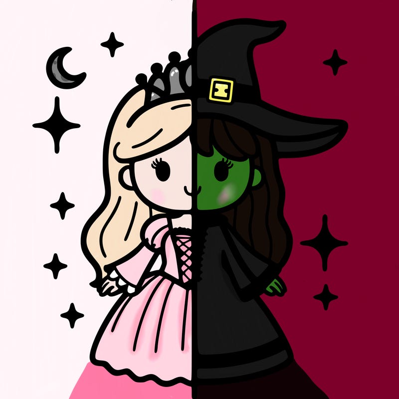 split princess and witch