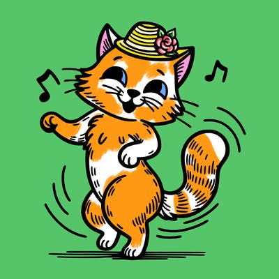 dancing cat