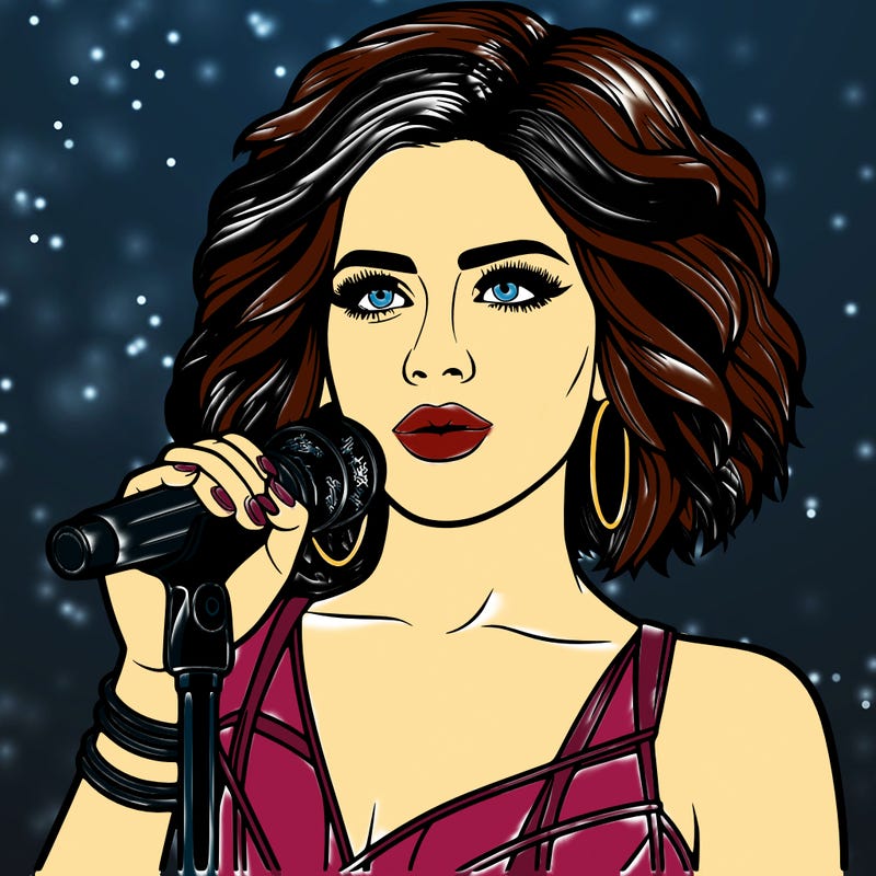 realistic looking female singer