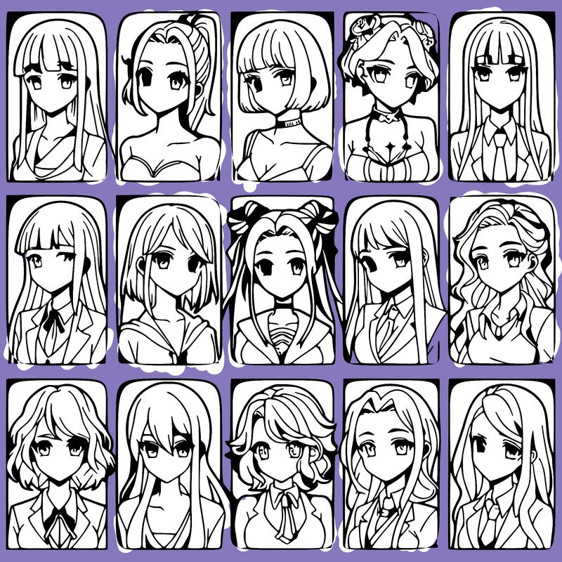 girls that look diffrent anime