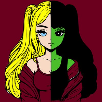 realistic girl split