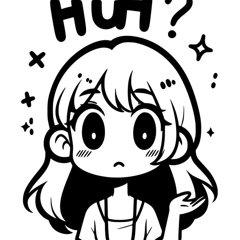 a girl saying "huh" while in confusion
