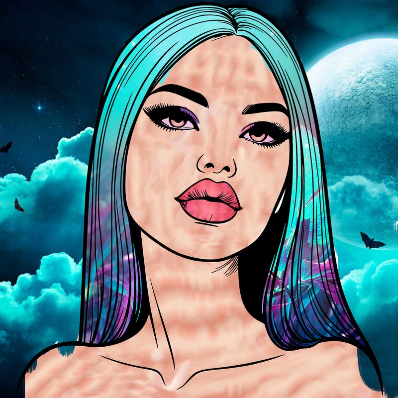 realistic woman with full lips