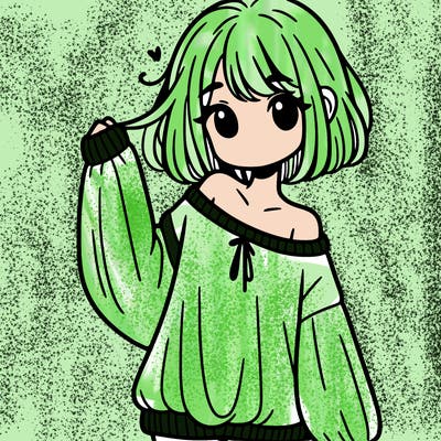 girl in baggy sweater hanging off her shoulder