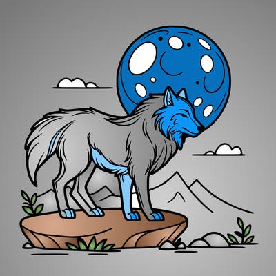 wolf moonlight