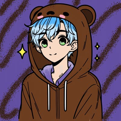 a 17 year old boy in a cute animal hoodie